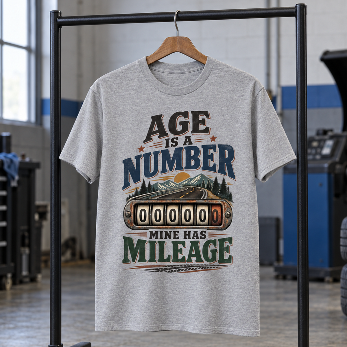 "Age Is A Number. Mine Has Mileage" Vintage T-Shirt