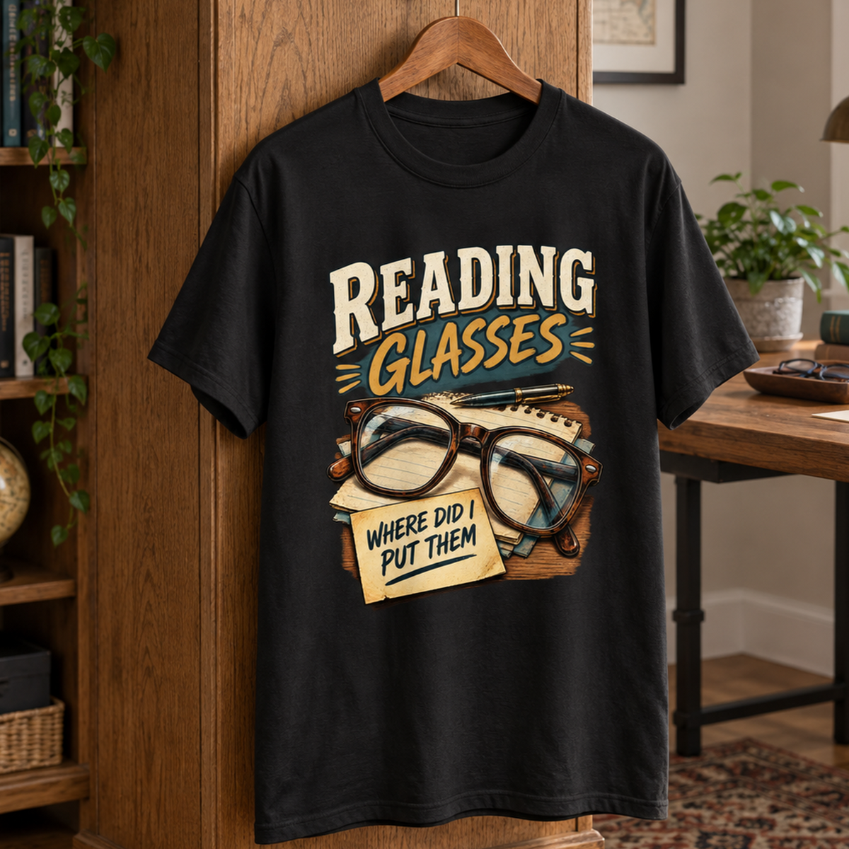 "Reading Glasses. Where Did I Put Them" Vintage T-Shirt