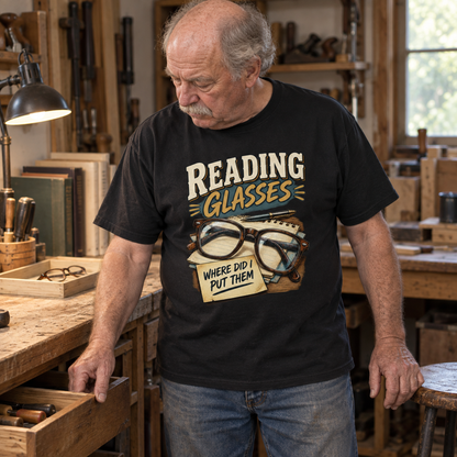 "Reading Glasses. Where Did I Put Them" Vintage T-Shirt
