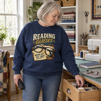 "Reading Glasses Where Did I Put Them" Vintage Sweatshirt