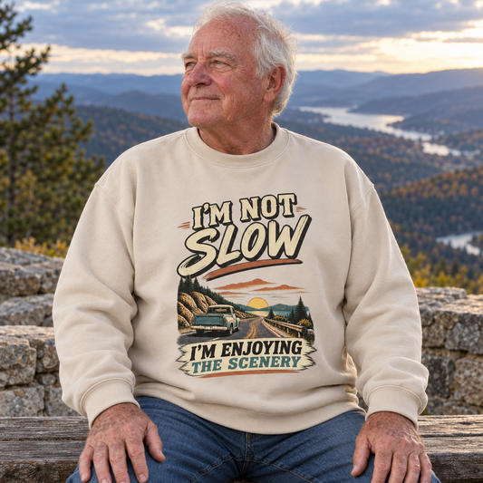 "I'm Not Slow. I'm Enjoying The Scenery" Vintage Sweatshirt