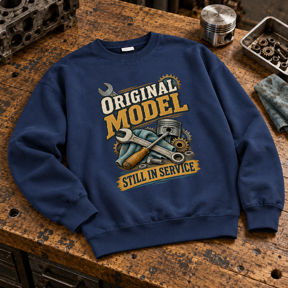 "Original Model. Still In Service" Vintage Sweatshirt