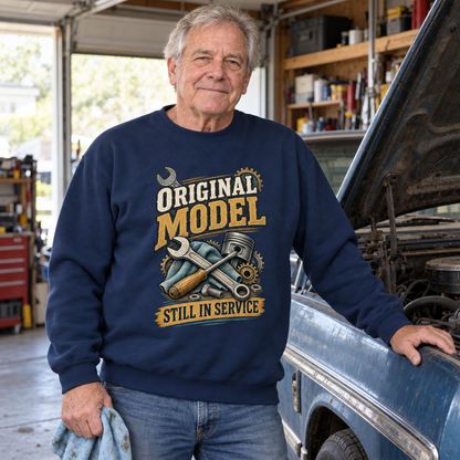 "Original Model. Still In Service" Vintage Sweatshirt