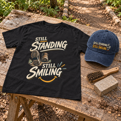 "Still Standing. Still Smiling" Vintage Washed Cap