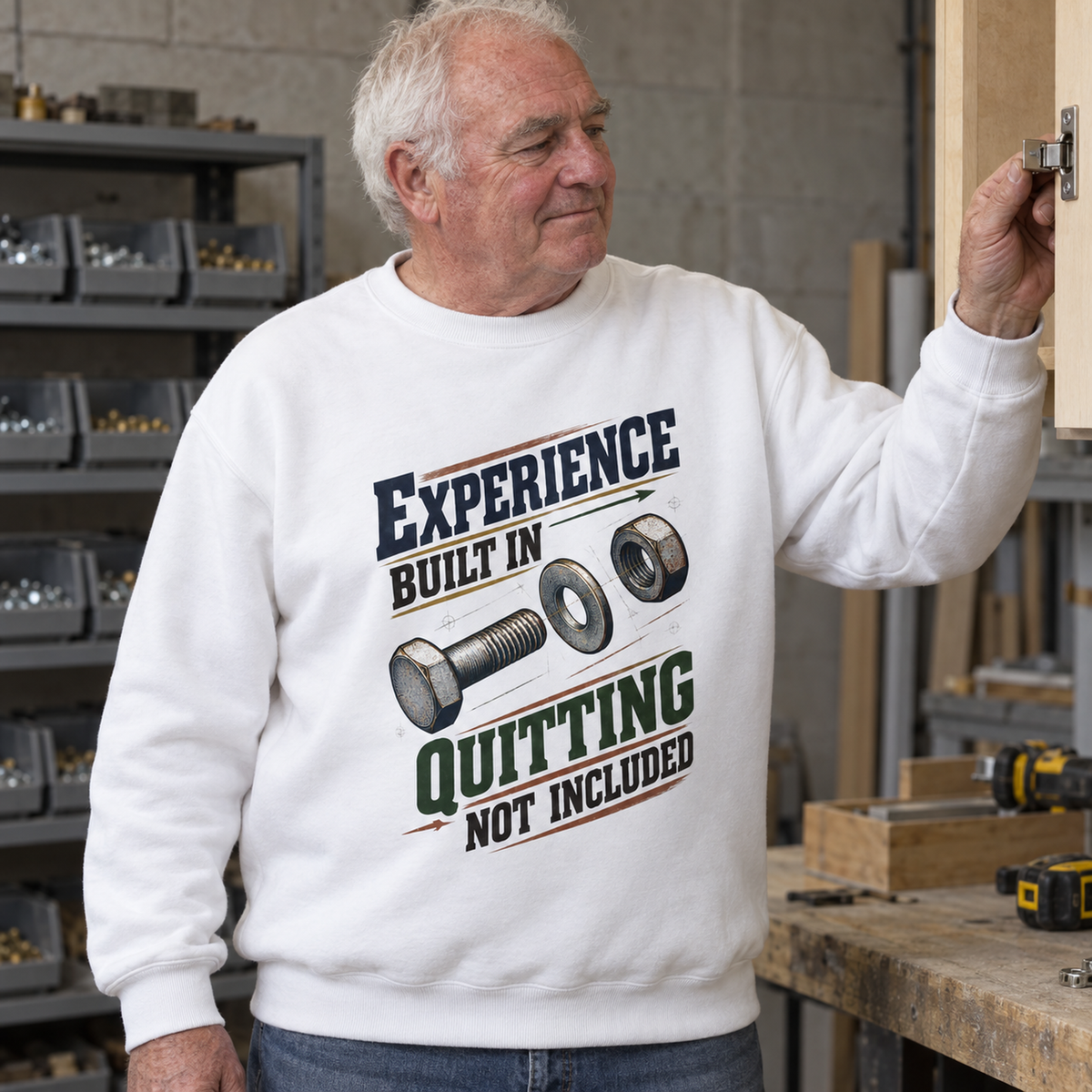 "Experience Built In. Quitting Not Included" Vintage Sweatshirt