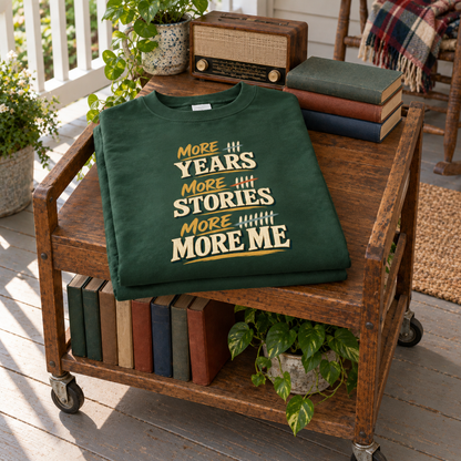 "More Years. More Stories. More Me" Vintage Sweatshirt