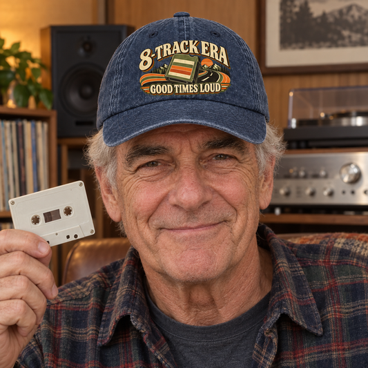 "8-Track Era Good Times Loud" Vintage Washed Cap