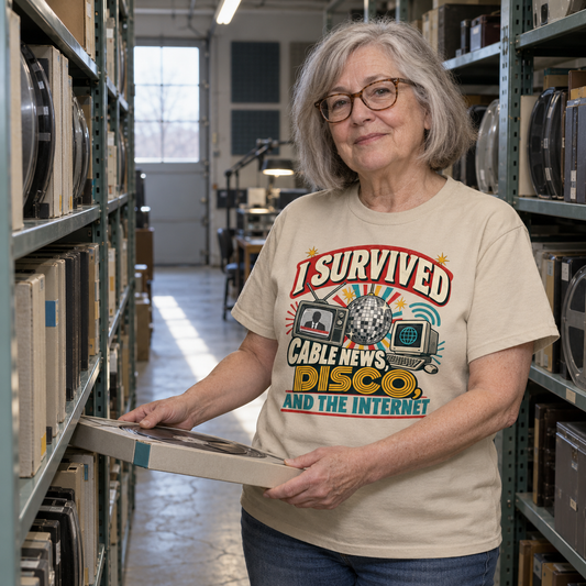"I Survived Cable News, Disco, And The Internet" Vintage T-Shirt