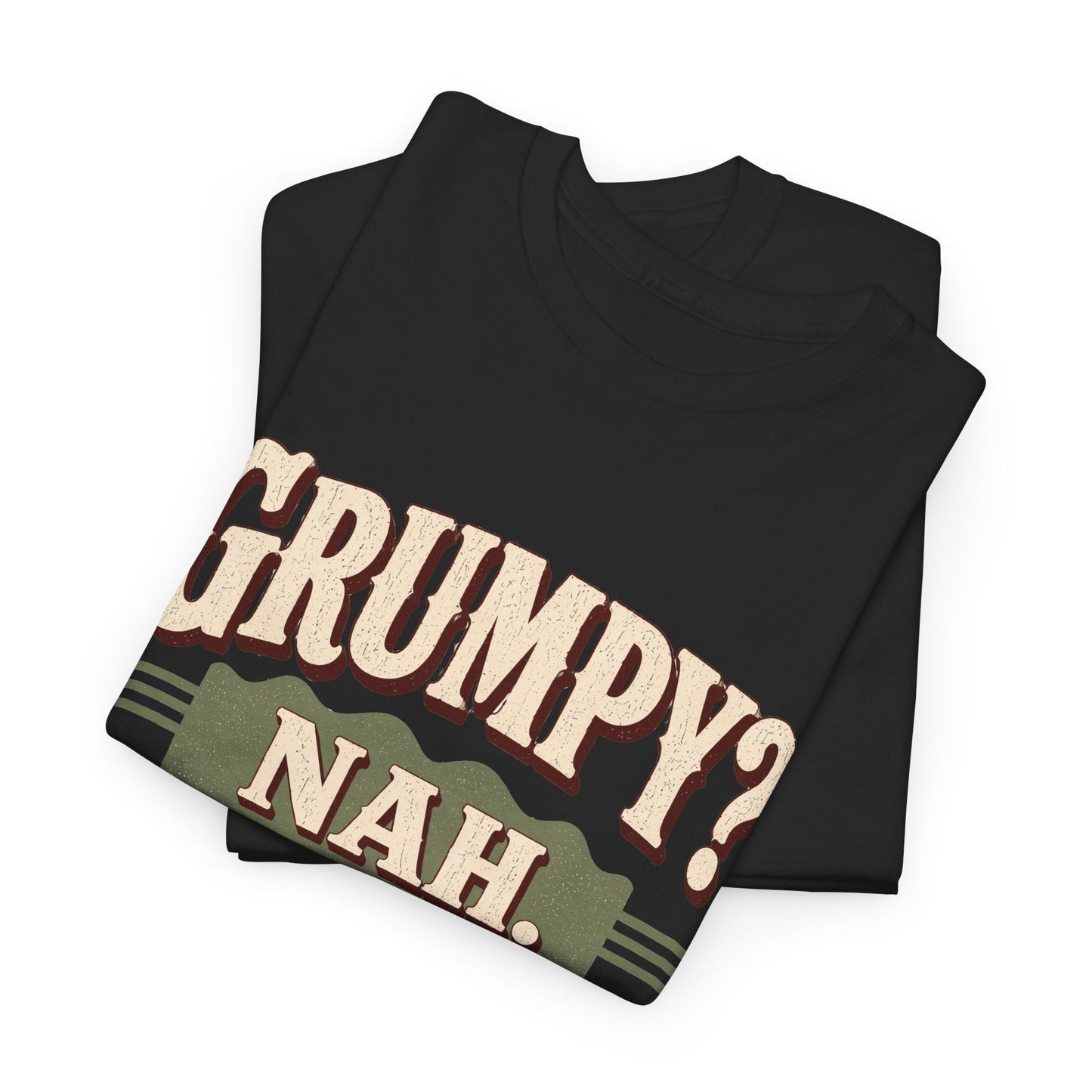 "Grumpy? Nah. Just Allergic to BS" Funny No-Nonsense Vintage T-Shirt