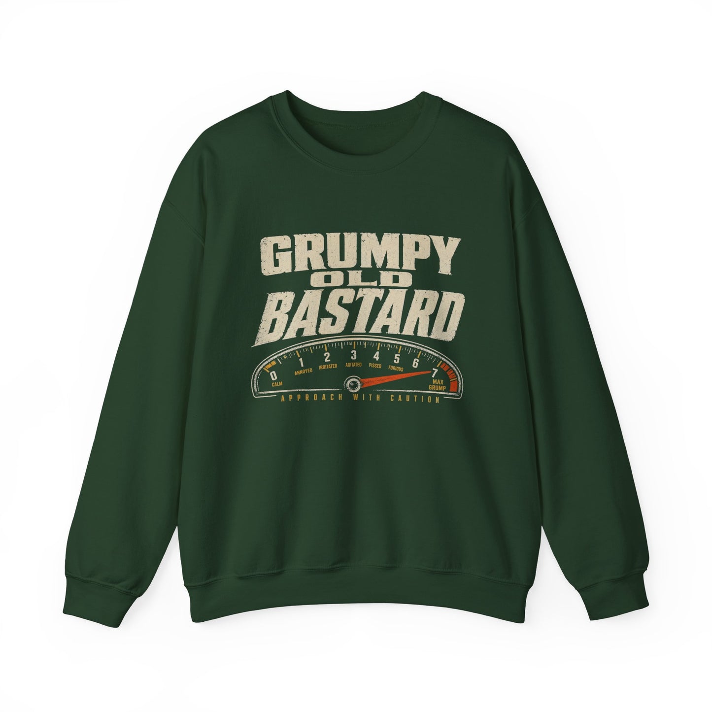 "Grumpy Old Bastard Approach with Caution" Vintage Sweatshirt