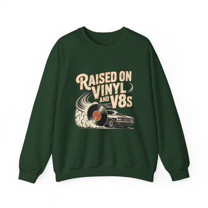 "Raised on Vinyl and V8s" Vintage Sweatshirt