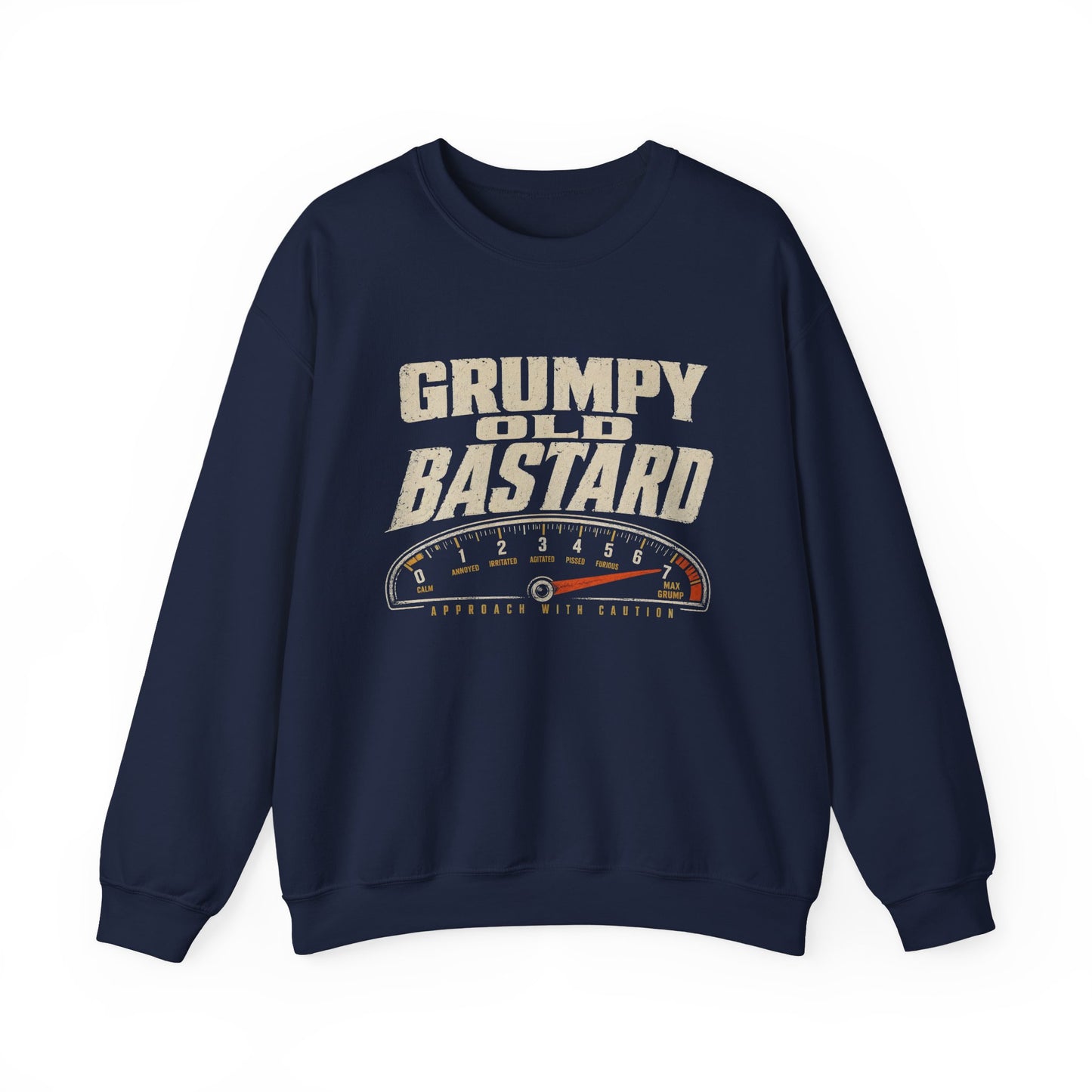 "Grumpy Old Bastard Approach with Caution" Vintage Sweatshirt