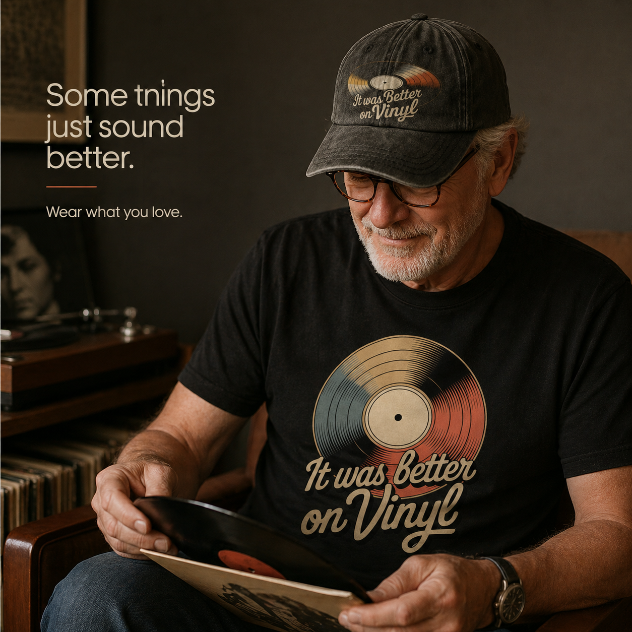 "It Was Better On Vinyl" Vintage T-Shirt