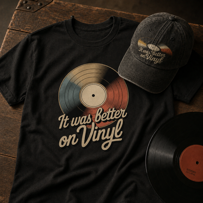 "It Was Better On Vinyl" Retro Music Lover Cap