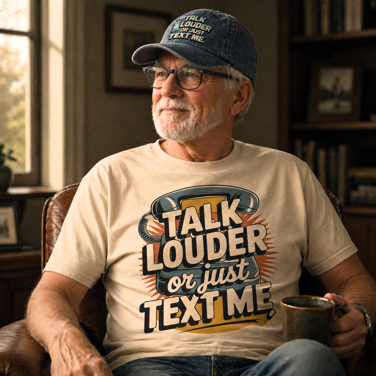 "Talk Louder or Just Text Me" Vintage T-Shirt