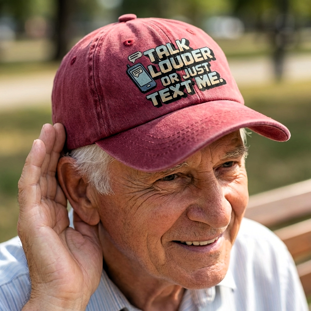 The "Analog Hearing Aid" Cap - Talk Louder Edition