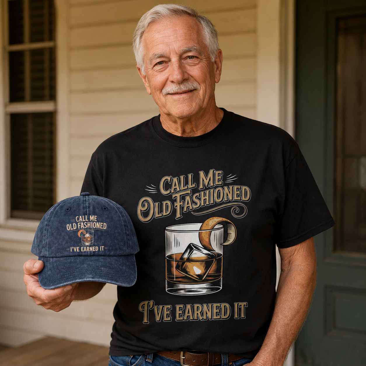 "Call Me Old Fashioned, I’ve Earned It" Whiskey Lounge Vintage Chill Cap