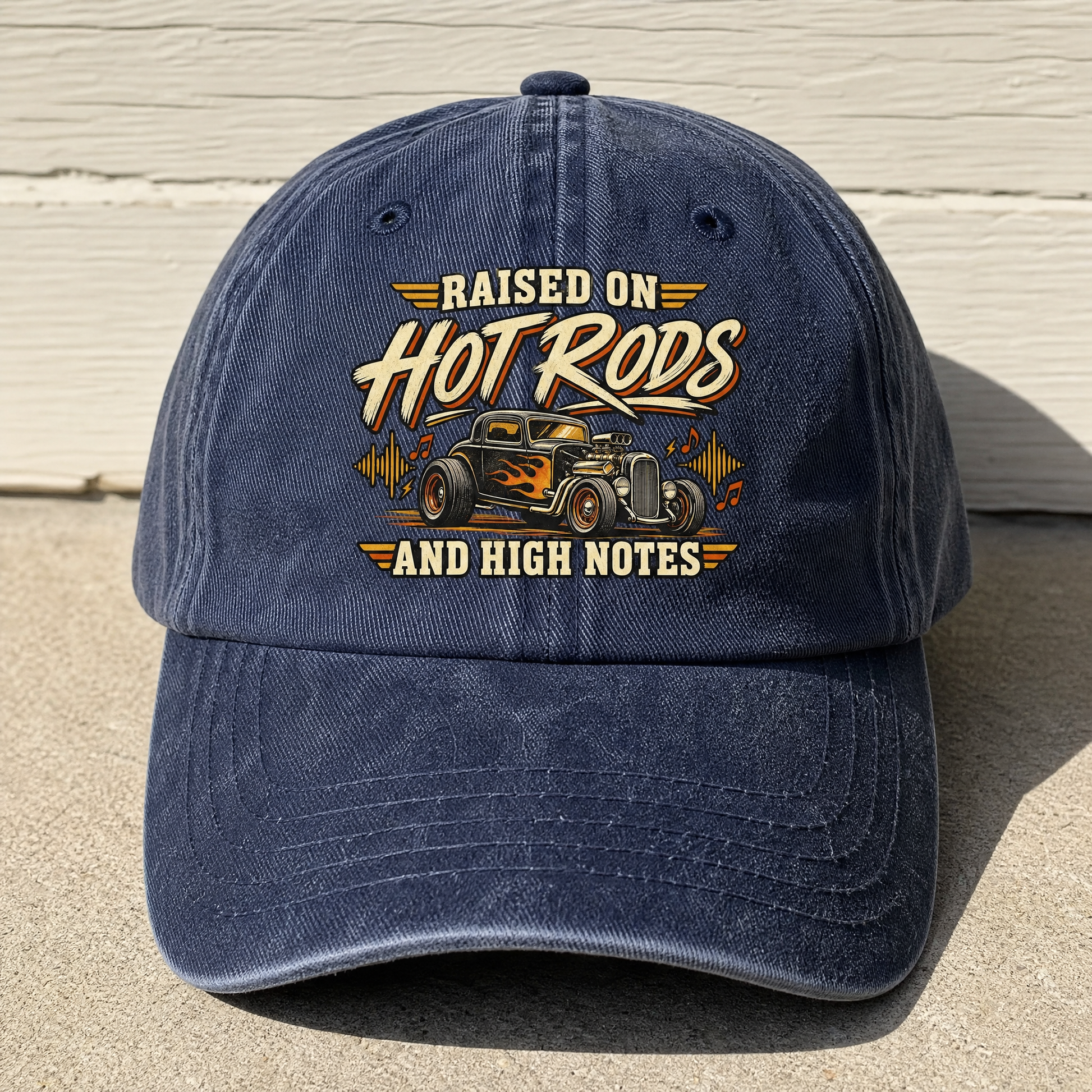 Vintage washed cap with printed “Find Your Undertone Before You Pick A Palette” design, angled view