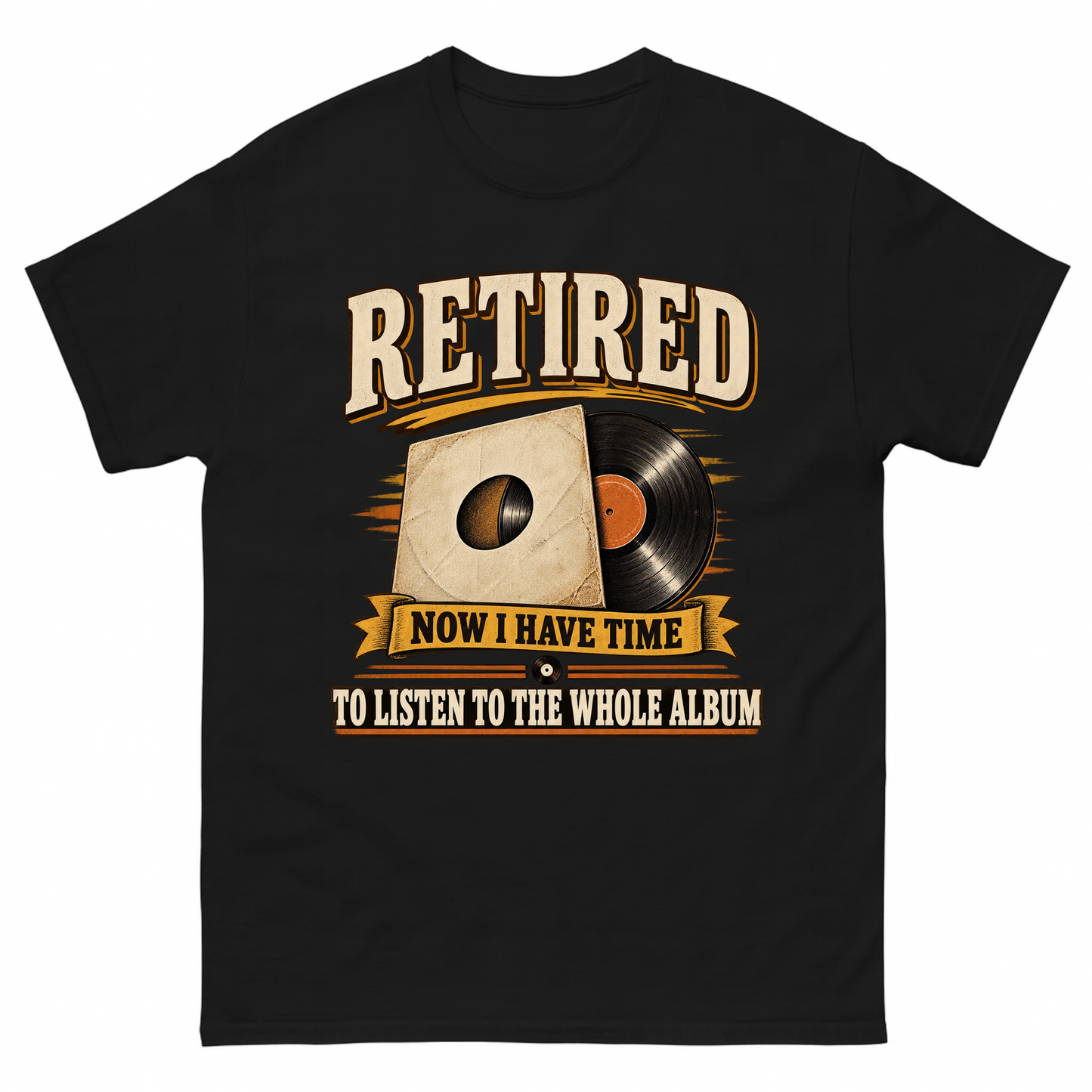 Black vintage t-shirt with 37 time for the whole album ideogram 4x printed front design