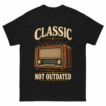Black vintage t-shirt with 44 classic not outdated ideogram 4x printed front design