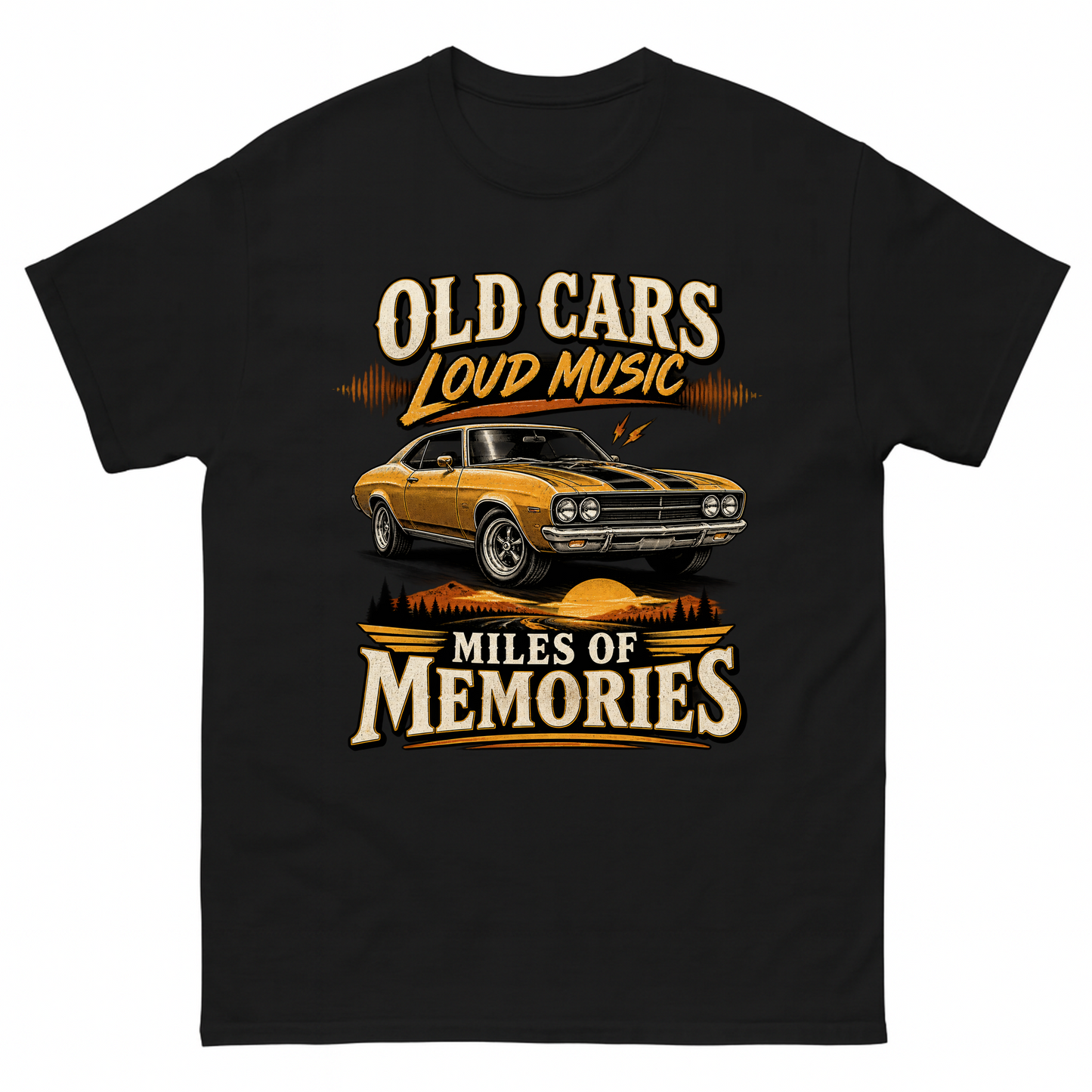 Black vintage t-shirt with Happy Weekend! printed front design