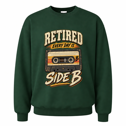 Forest Green vintage sweatshirt with 38 every day is side b ideogram 4x printed front design