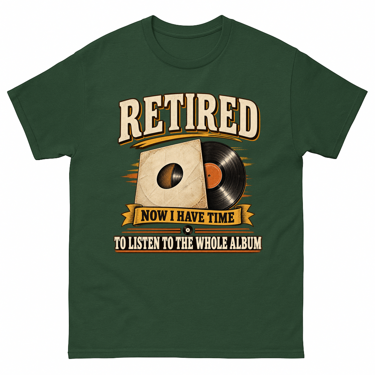 Forest Green vintage t-shirt with 37 time for the whole album ideogram 4x printed front design