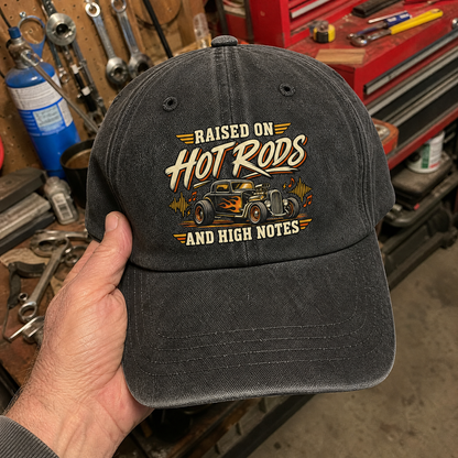 Find Your Undertone printed vintage washed cap, handheld view, casual product presentation