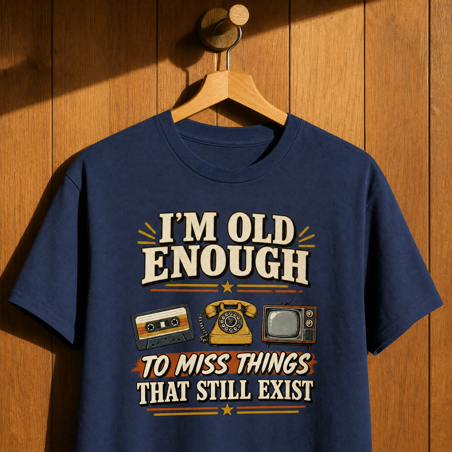 42 miss things that still exist printed vintage t-shirt hanging view