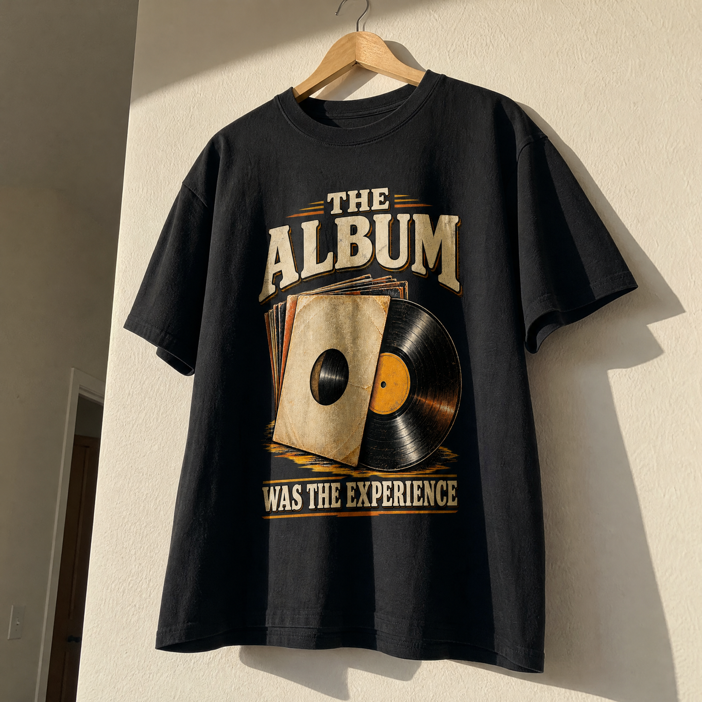 vintage t-shirt with The Album Was The Experience printed design