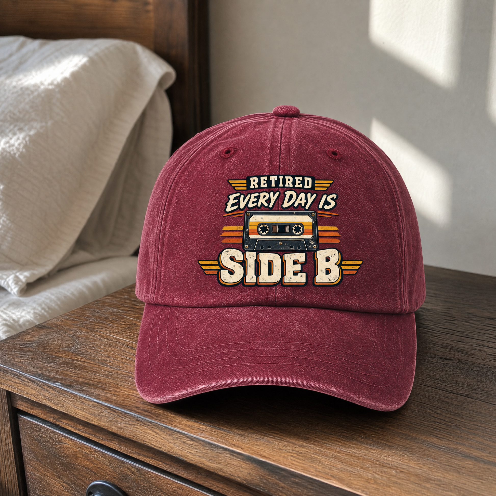 Vintage washed cap with printed 38 every day is side b ideogram 4x TRIM pad80