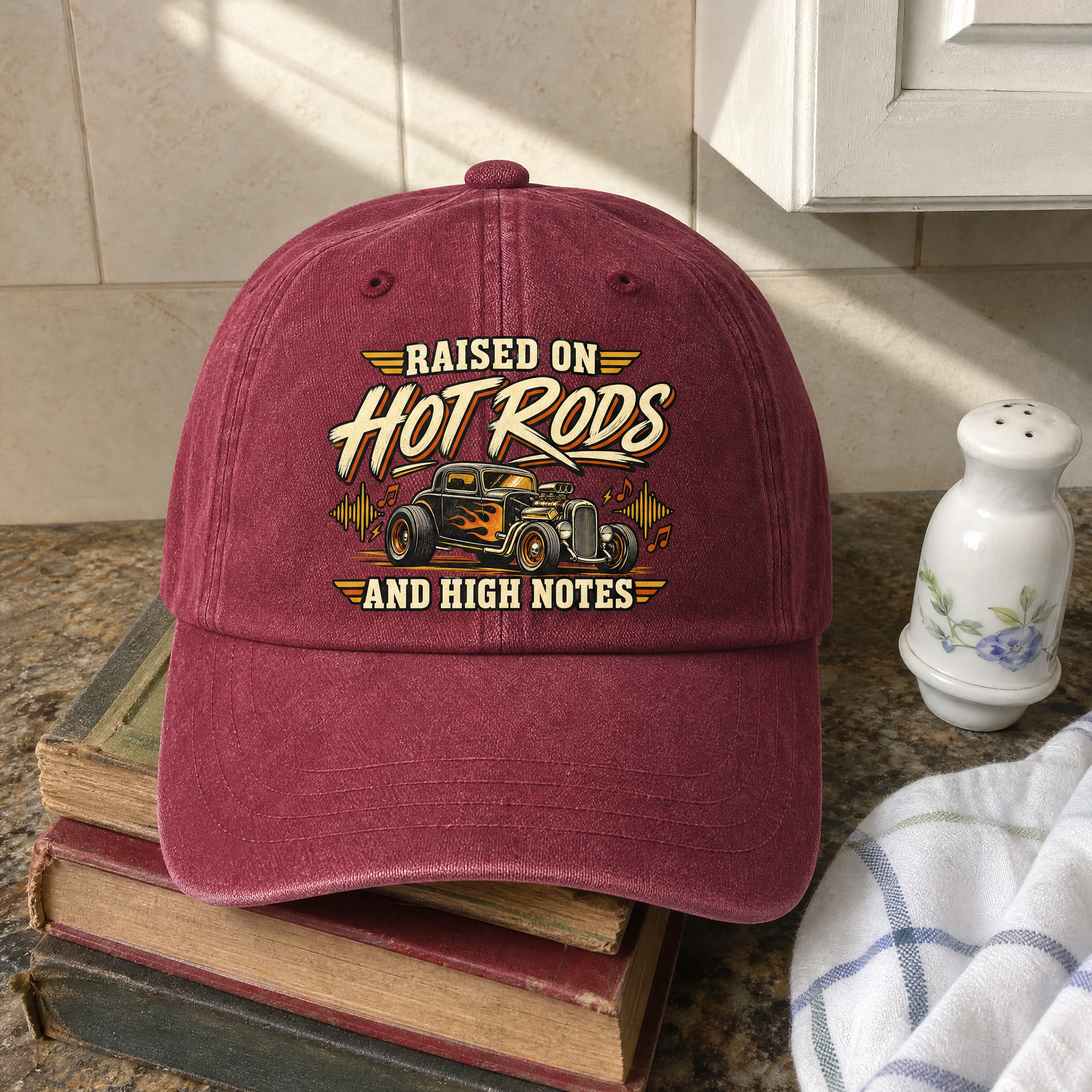 Vintage washed cap with printed Find Your Undertone Before You Pick A Palette design