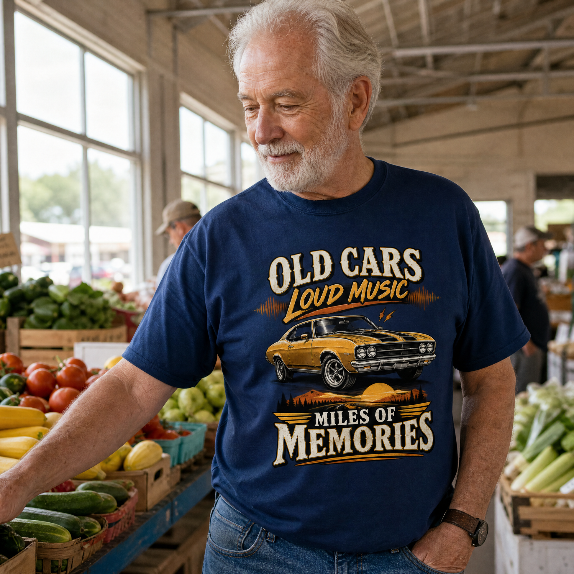 Happy Weekend! vintage t-shirt featuring a printed slogan, shown in a lifestyle setting