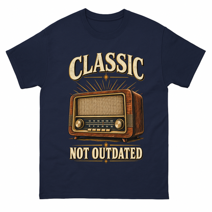 Navy vintage t-shirt with 44 classic not outdated ideogram 4x printed front design