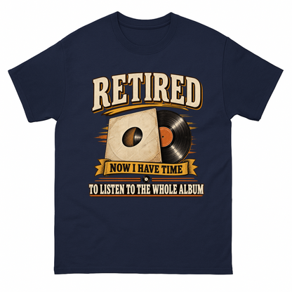 Navy vintage t-shirt with 37 time for the whole album ideogram 4x printed front design