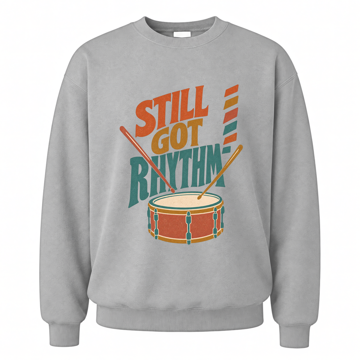 Sport Grey vintage sweatshirt with Still Got Rhythm printed front design