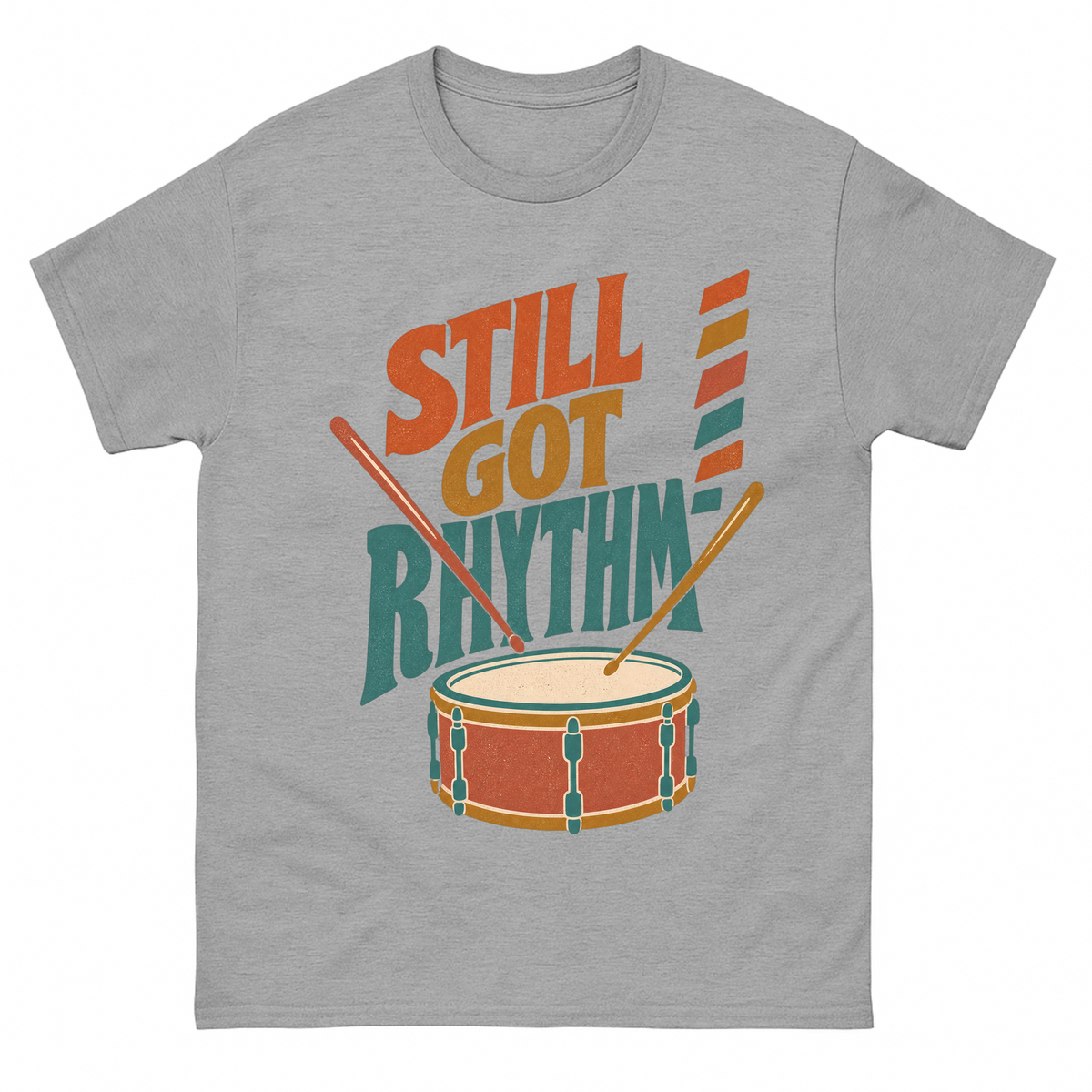 Sport Grey vintage t-shirt with Still Got Rhythm printed front design