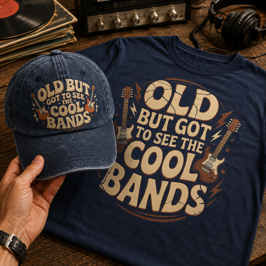 "Old But Got to See the Cool Bands" Vintage Guitar Cap
