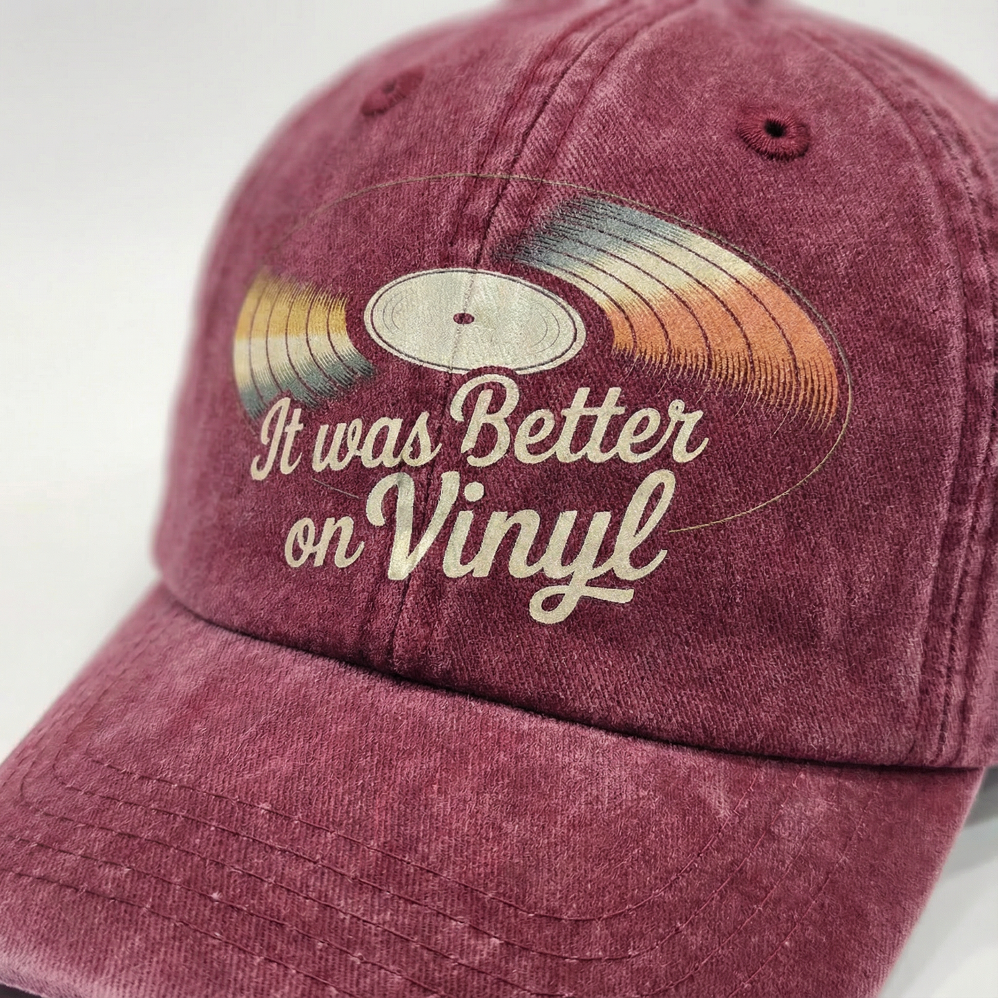 "It Was Better On Vinyl" Retro Music Lover Cap