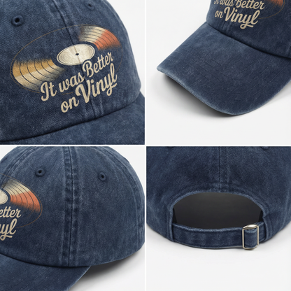 "It Was Better On Vinyl" Retro Music Lover Cap