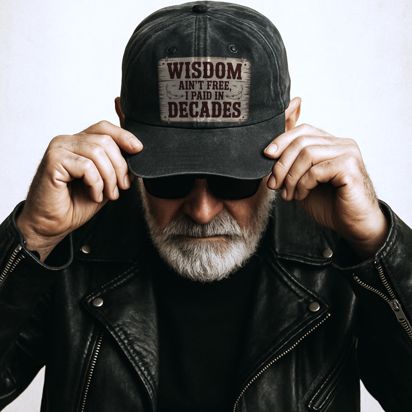 “Wisdom Ain’t Free, I Paid in Decades” Rusted West Washed Cap