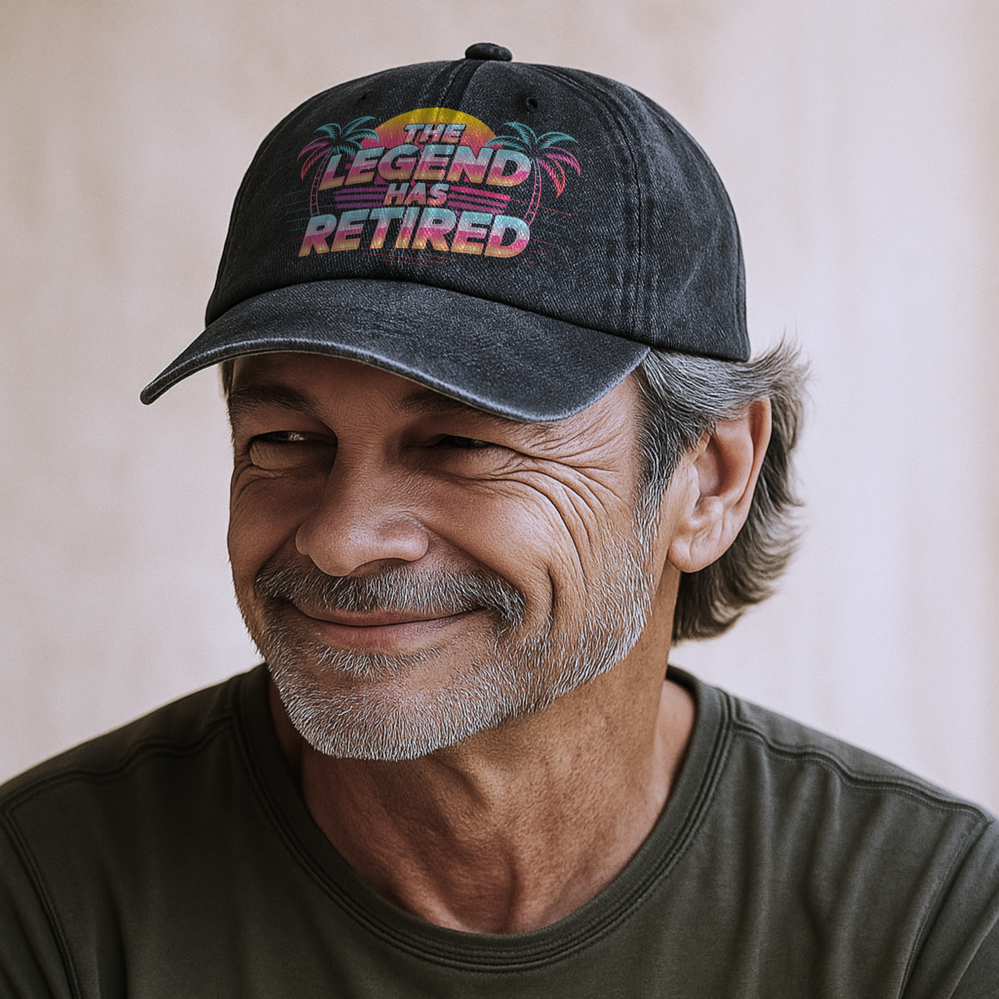 “The Legend Has Retired” Sunset Fadewave Icon Cap