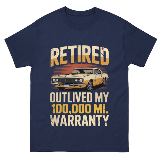 "Retired Outlived My 100,000 Mile Warranty" Vintage T-Shirt