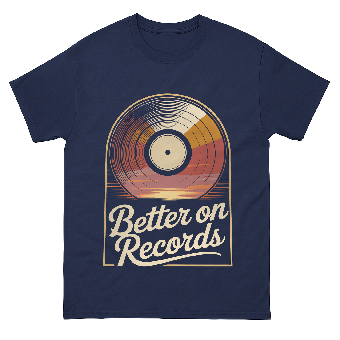 "Better On Records" Vinyl Music Vintage T-Shirt