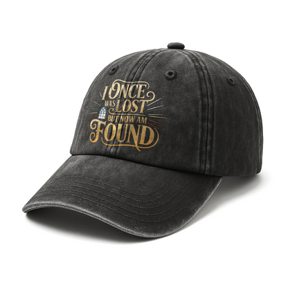 "I Once Was Lost But Now Am Found" Vintage Gospel Faith Cap