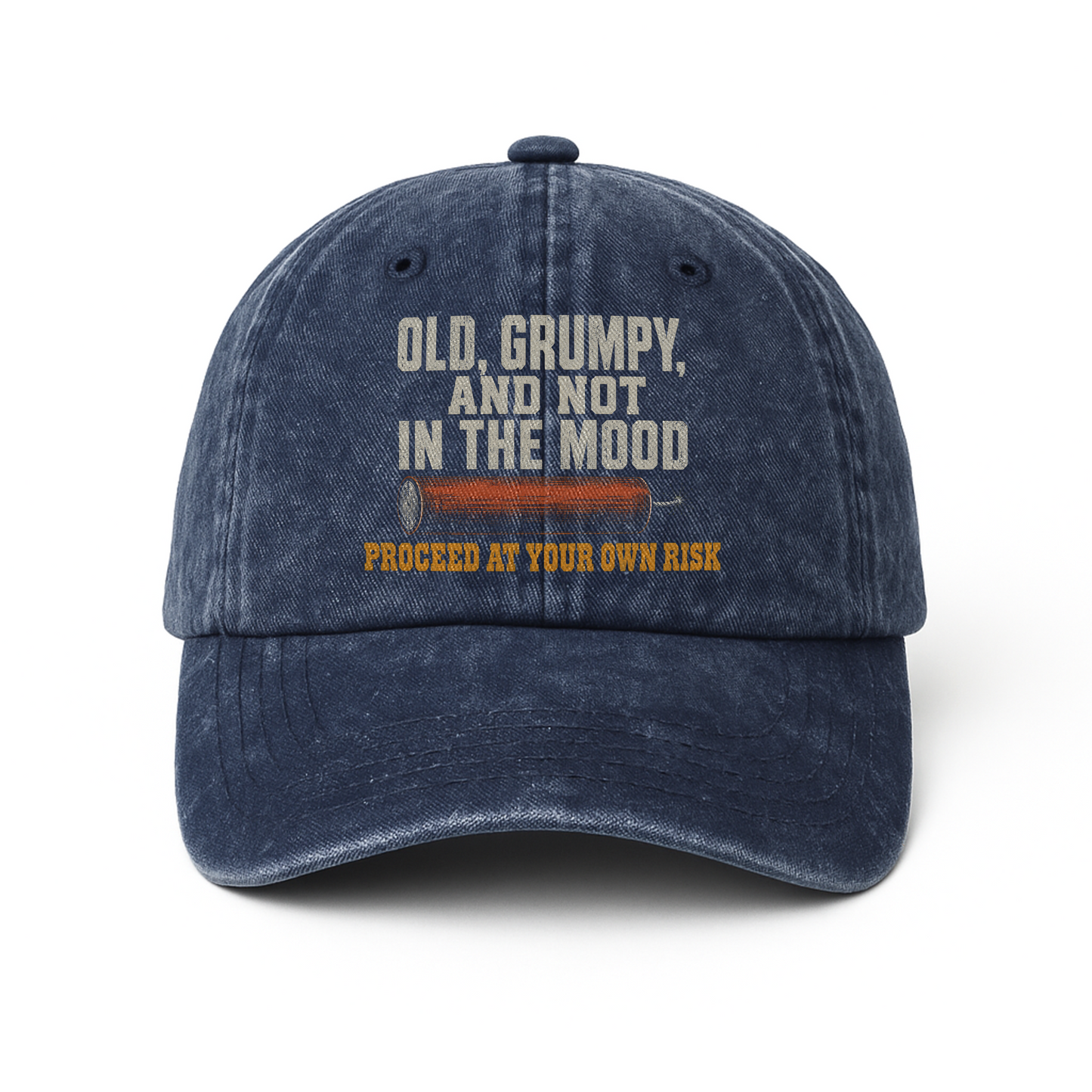 "Old, Grumpy and Not in the Mood" Vintage Washed Cap