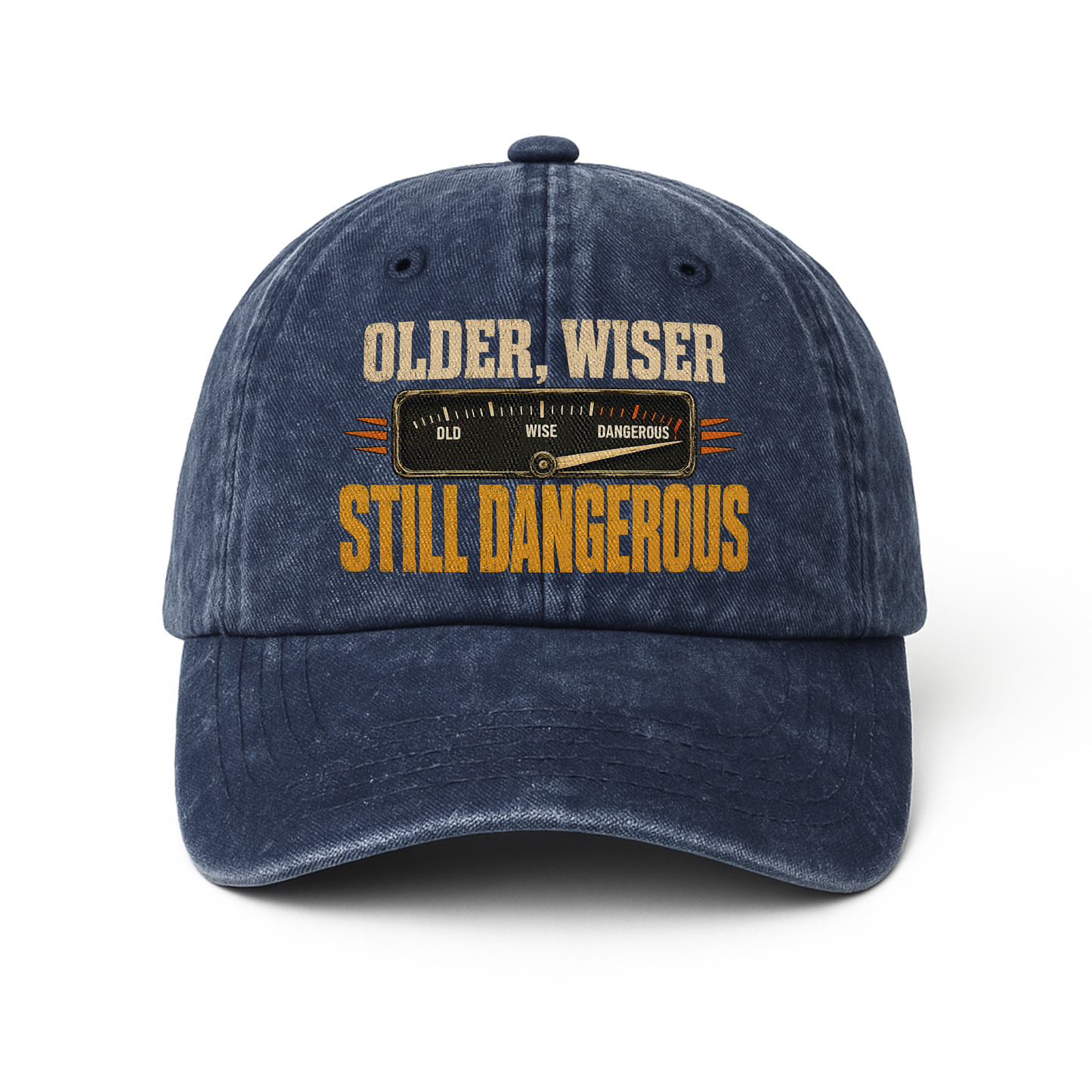 "Older. Wiser. Still Dangerous" Vintage Washed Cap