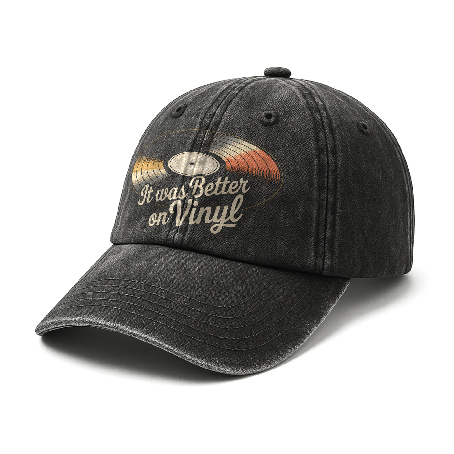 "It Was Better On Vinyl" Retro Music Lover Cap