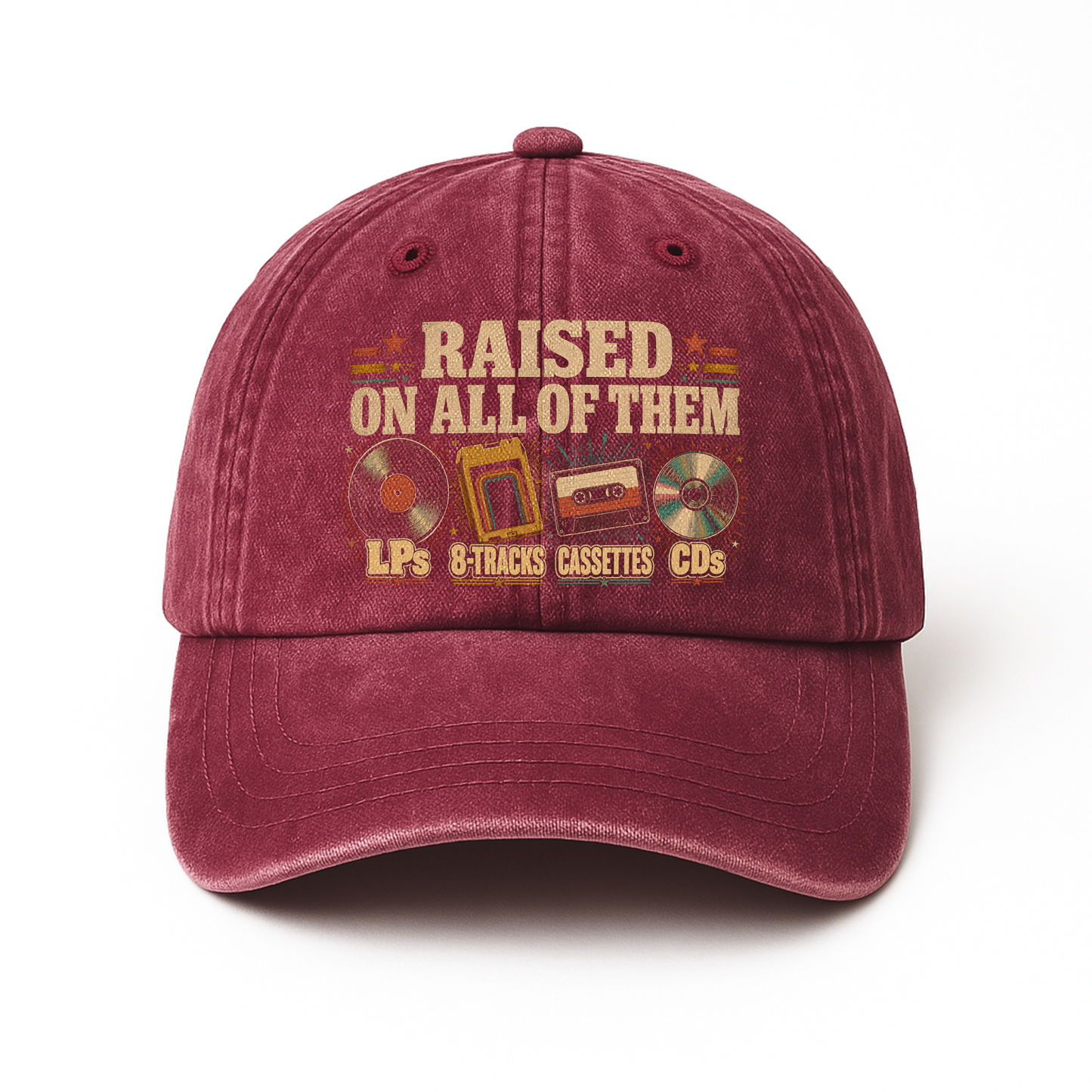 "Raised on All of Them" Vintage Washed Cap