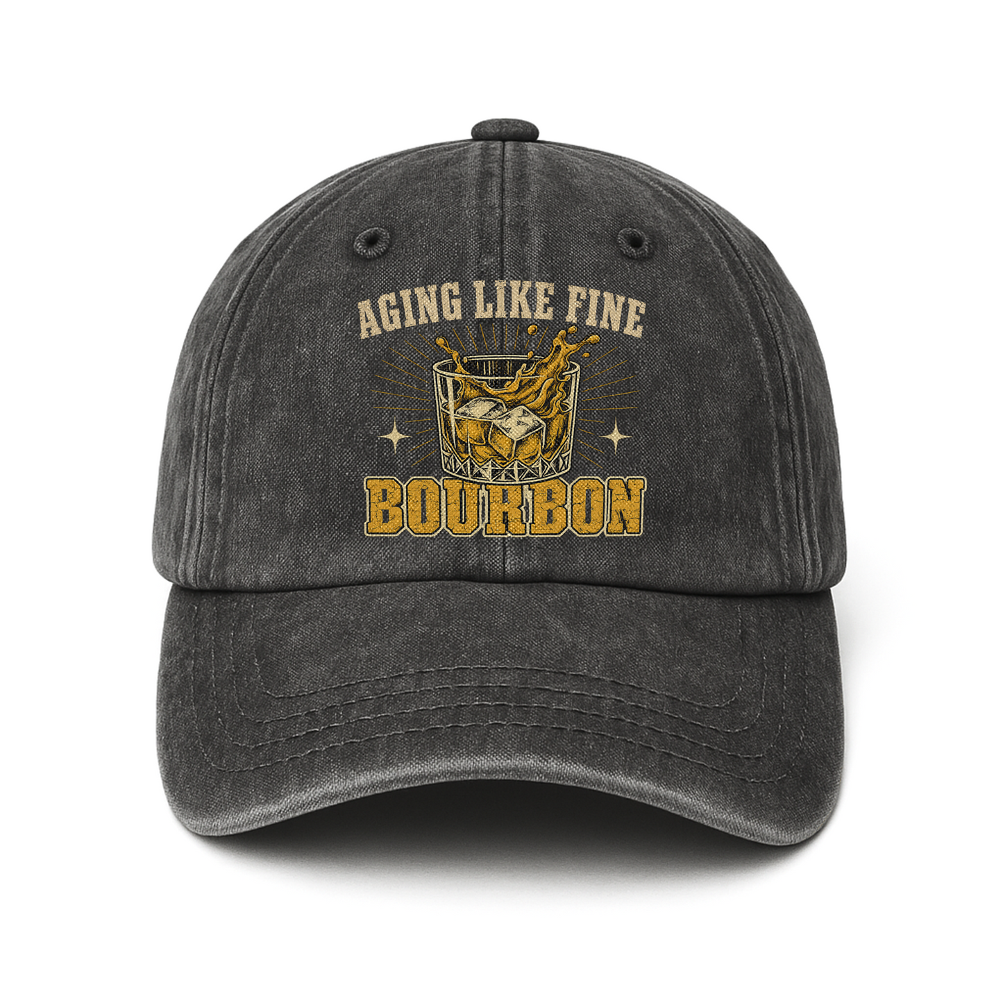 "Aging Like Fine Bourbon" Vintage Washed Cap